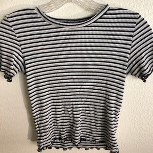 striped ribbed tee